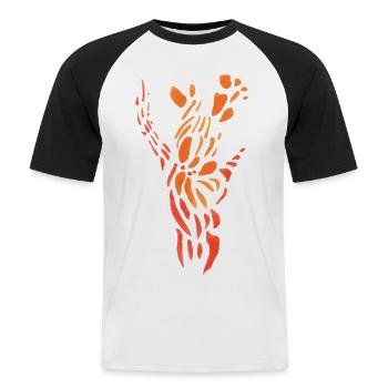 Tree Ornament - Men's Baseball T-Shirt - white/black - Front - Nik (191cm)