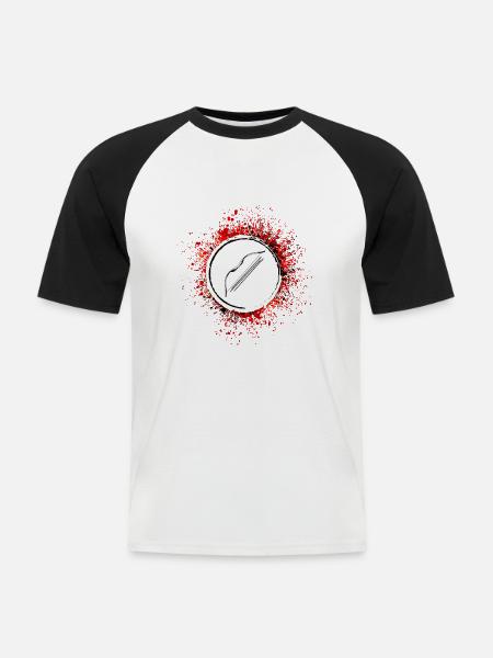 Pfeil und Bogen Sport - Männer Baseball-T-Shirt - Weiß/Schwarz