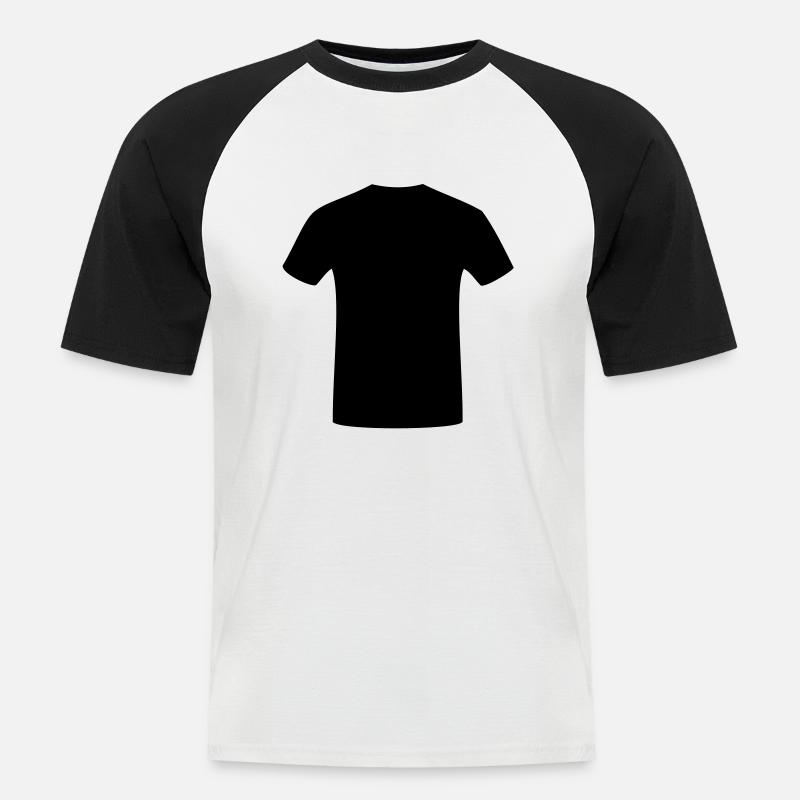 T-Shirt - Männer Baseball-T-Shirt - Weiß/Schwarz