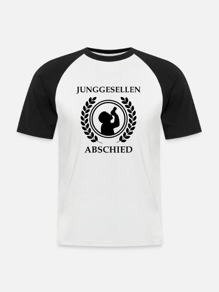 Junggesellenabschied - Männer Baseball-T-Shirt - Weiß/Schwarz
