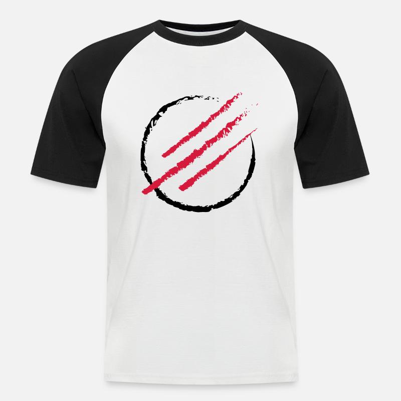 Scratch the Circle - Men's Baseball T-Shirt - white/black