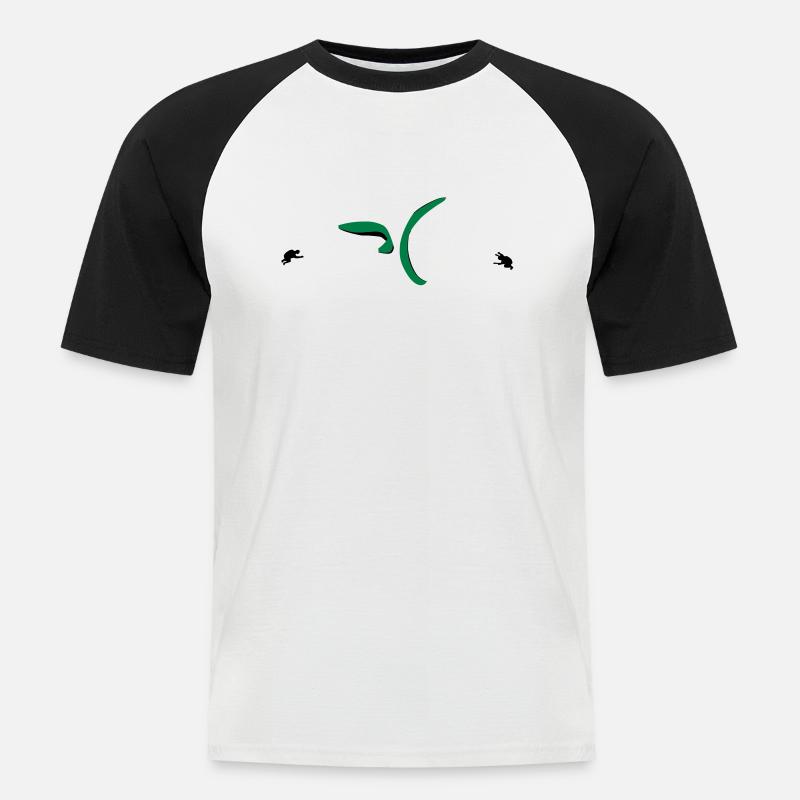 Gleitschirm Synchro Spirale - Männer Baseball-T-Shirt - Weiß/Schwarz