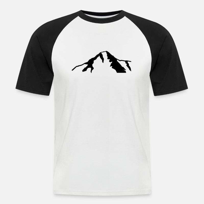 Eiger - Männer Baseball-T-Shirt - Weiß/Schwarz