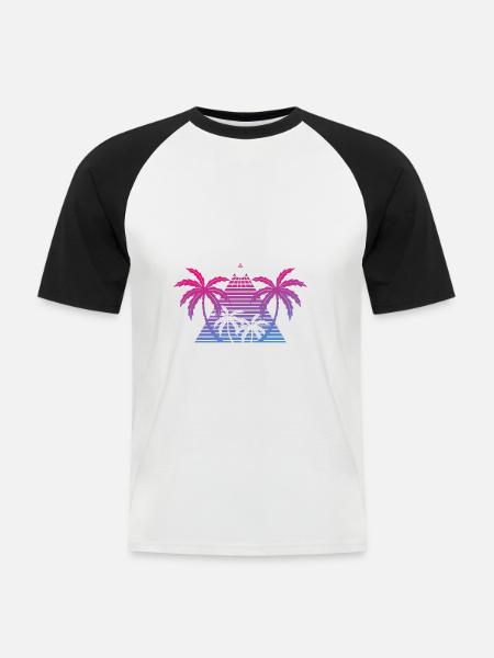 Fiji - Men's Baseball T-Shirt - white/black