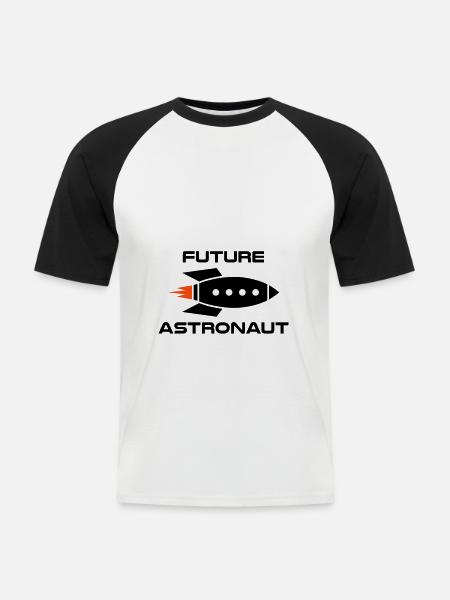 Future astronaut (spacecraft) - Men's Baseball T-Shirt - white/black