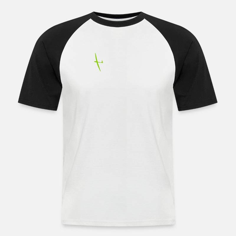 Mountain Soaring - Männer Baseball-T-Shirt - Weiß/Schwarz