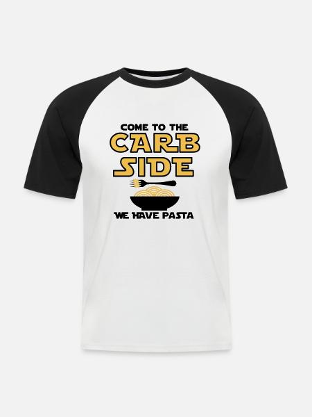 carbs.ai - Men's Baseball T-Shirt - white/black