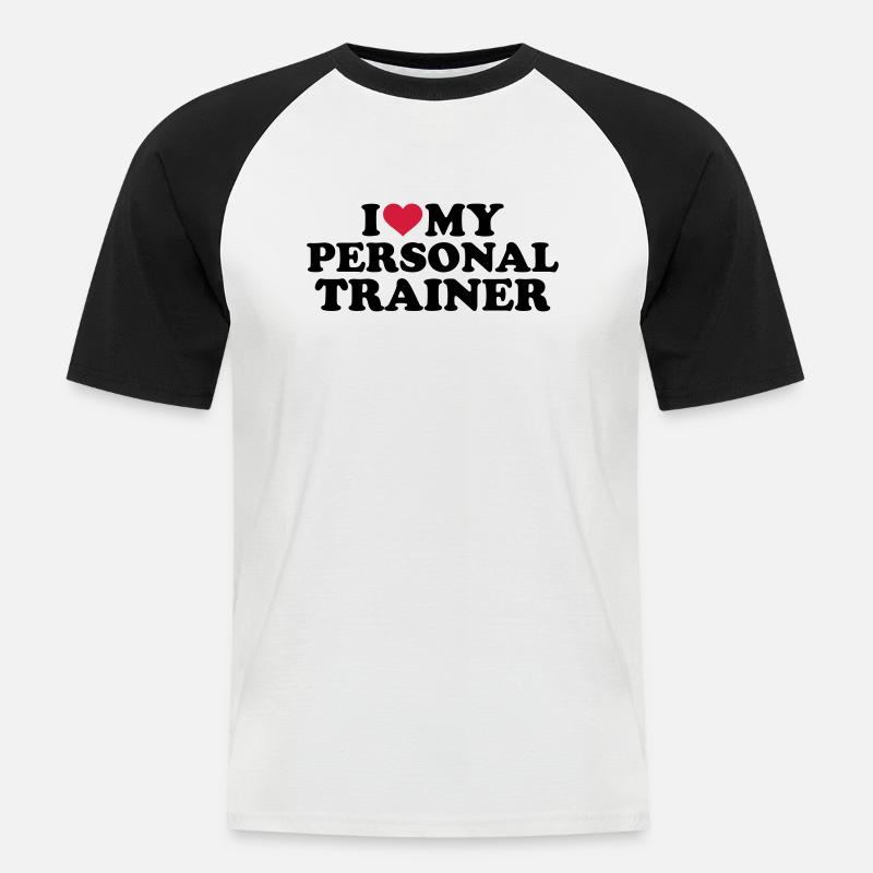 Personal Trainer - Männer Baseball-T-Shirt - Weiß/Schwarz