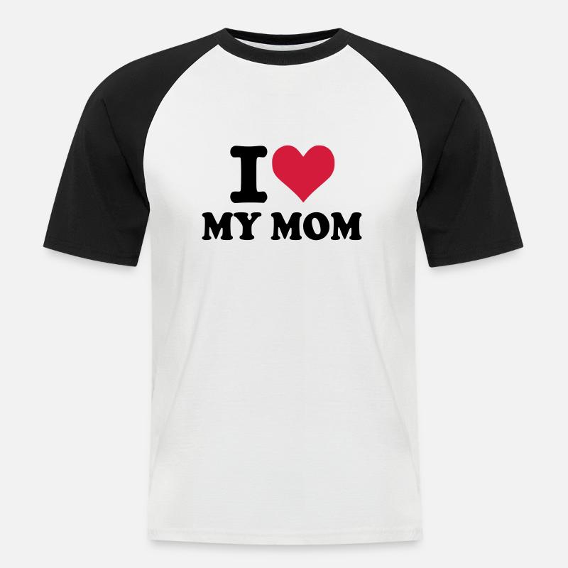 Mutter - Mom - Männer Baseball-T-Shirt - Weiß/Schwarz