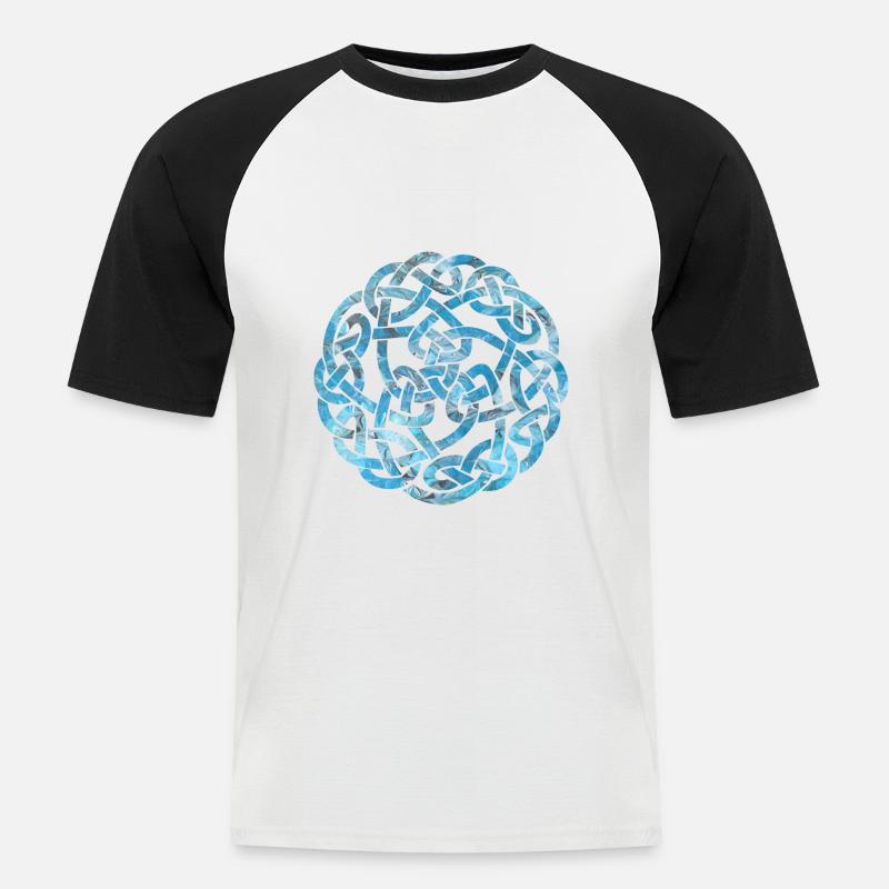 celtic knot 5 e 78 - Men's Baseball T-Shirt - white/black