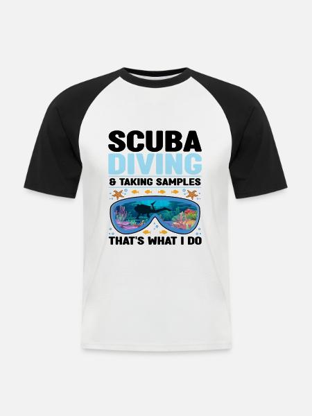 Marine biologist - Men's Baseball T-Shirt - white/black