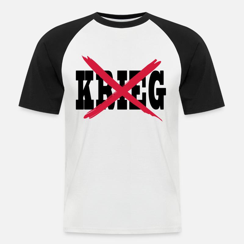 Gegen Krieg Antikrieg Peace - Männer Baseball-T-Shirt - Weiß/Schwarz