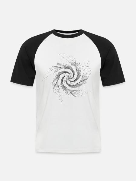 star - T-shirt baseball manches courtes Homme - blanc/noir