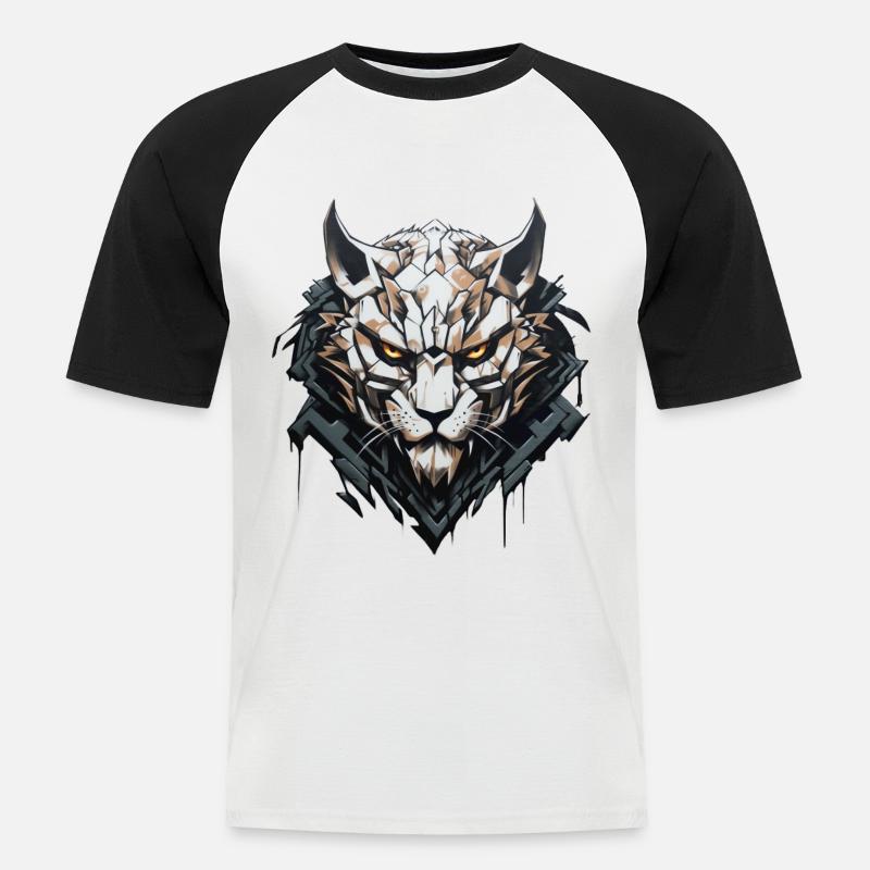 Geist des Waldes - Graffiti Stil - Männer Baseball-T-Shirt - Weiß/Schwarz