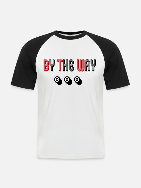 Bye the way - Men's Baseball T-Shirt - white/black