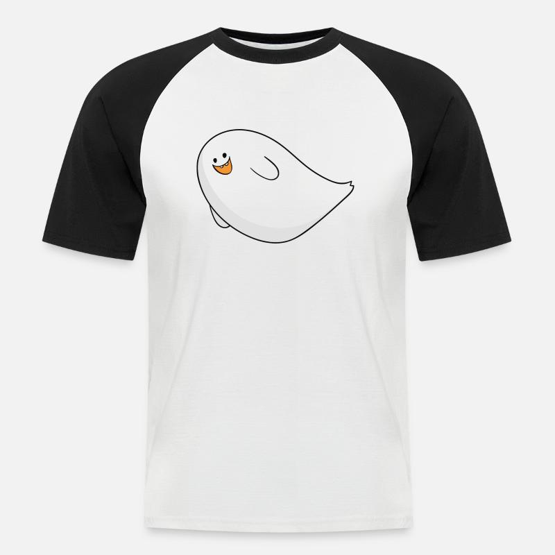 Geist - Männer Baseball-T-Shirt - Weiß/Schwarz