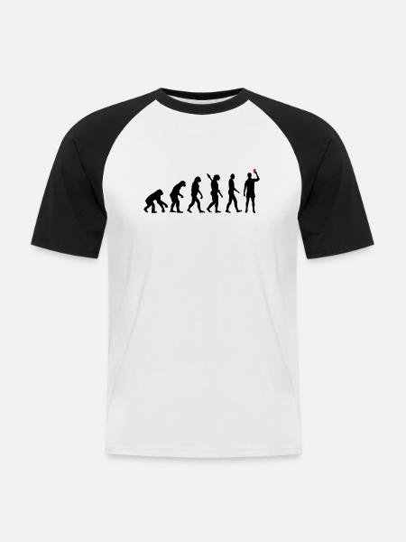 Evolution Referee - Men's Baseball T-Shirt - white/black