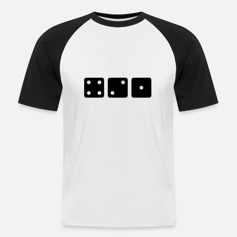 421 - Anpassbar - Männer Baseball-T-Shirt - Weiß/Schwarz