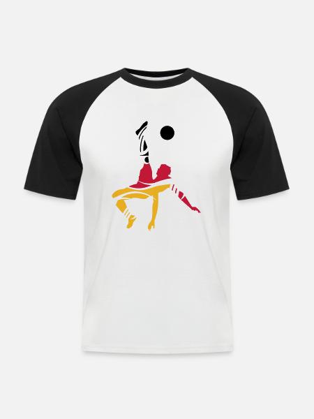 Germany soccer - Men's Baseball T-Shirt - white/black
