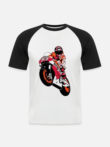 MotoGP - motorrad - Men's Baseball T-Shirt - white/black