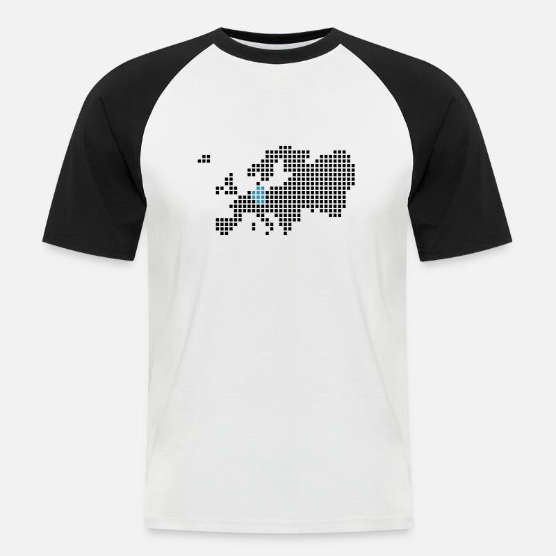 deutschland - Männer Baseball-T-Shirt - Weiß/Schwarz