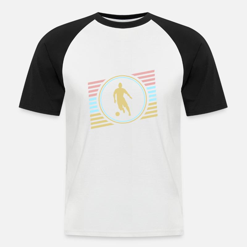 Soccer - Men's Baseball T-Shirt - white/black