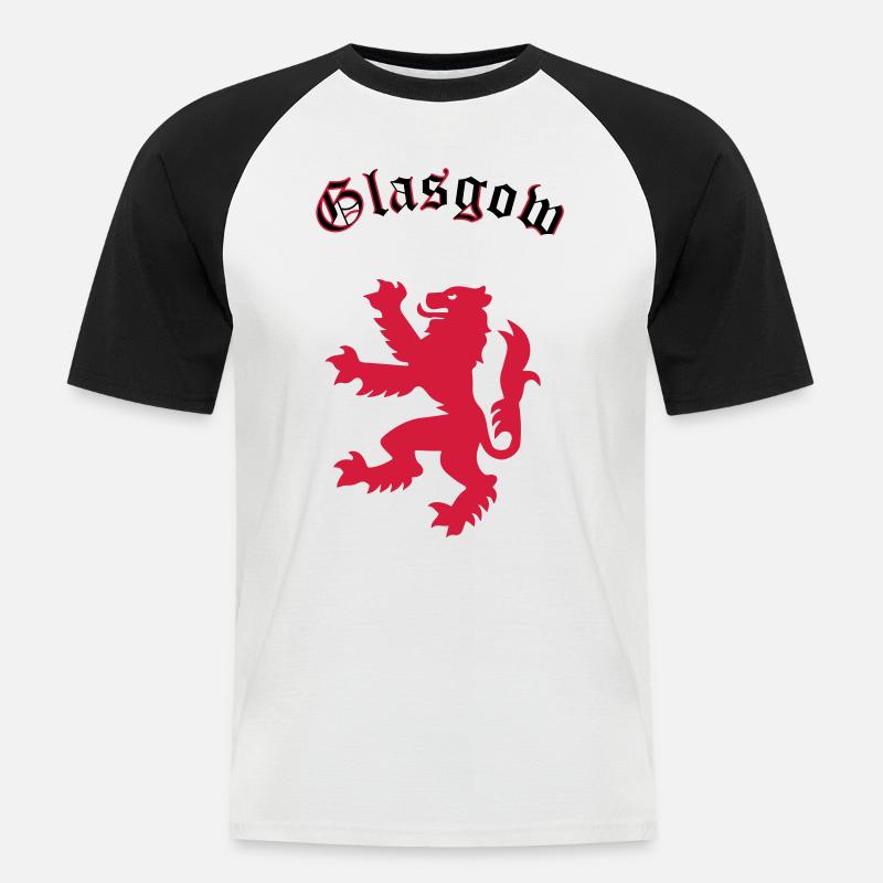 Glasgow - Men's Baseball T-Shirt - white/black