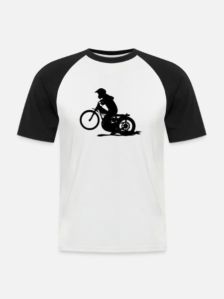 Speedway - Men's Baseball T-Shirt - white/black