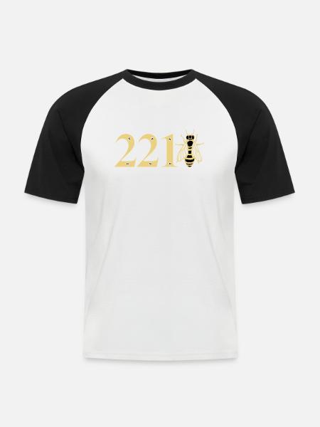 sherlock_221bee - Männer Baseball-T-Shirt - Weiß/Schwarz