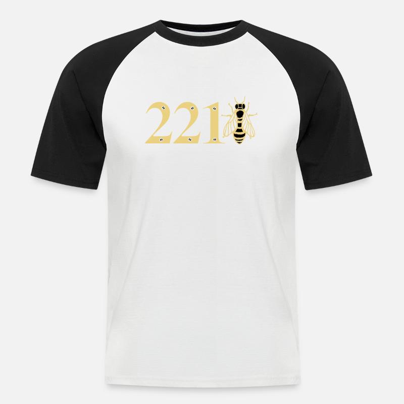 sherlock_221bee - Männer Baseball-T-Shirt - Weiß/Schwarz