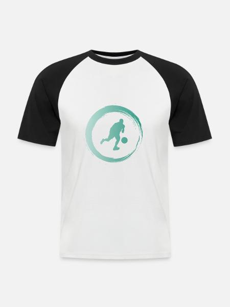 Sporty Hobby Leidenschaft Basketball - Männer Baseball-T-Shirt - Weiß/Schwarz