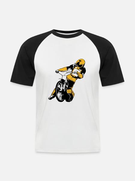 Speedway Racing - Men's Baseball T-Shirt - white/black