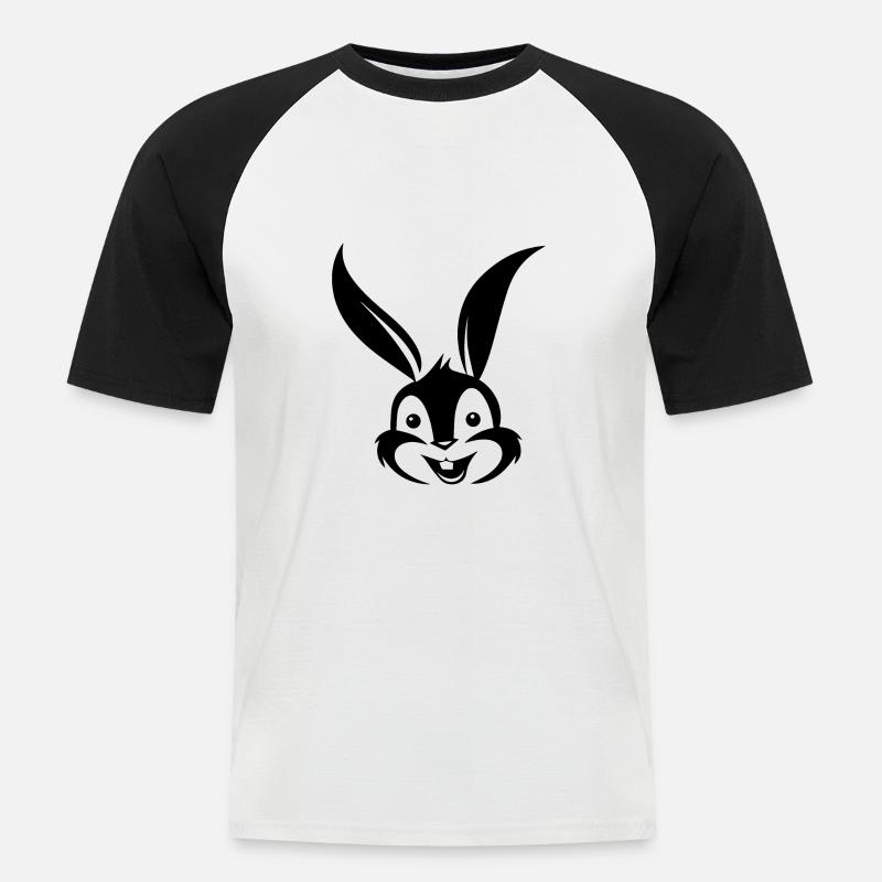 Rabbit Rabbit - Men's Baseball T-Shirt - white/black