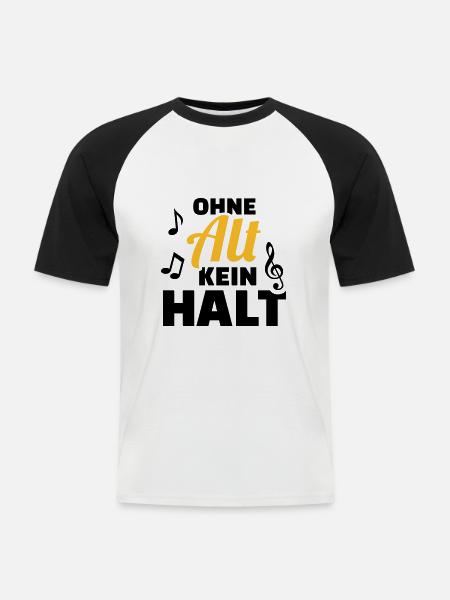 Chor - Männer Baseball-T-Shirt - Weiß/Schwarz