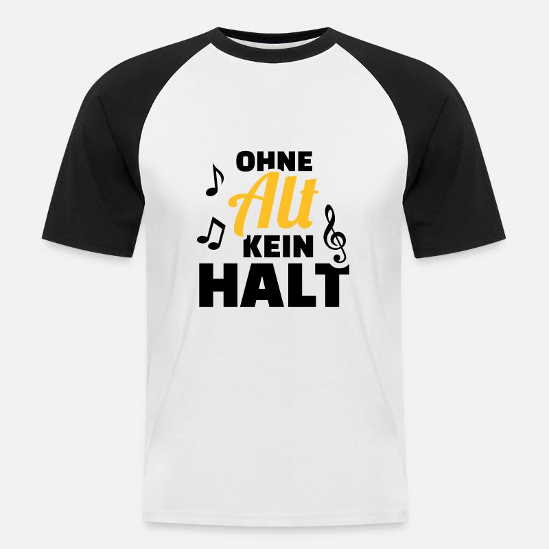 Chor - Männer Baseball-T-Shirt - Weiß/Schwarz