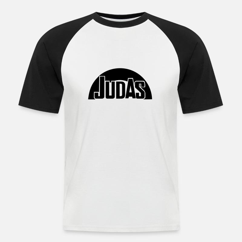 Judas - Verräter - Männer Baseball-T-Shirt - Weiß/Schwarz