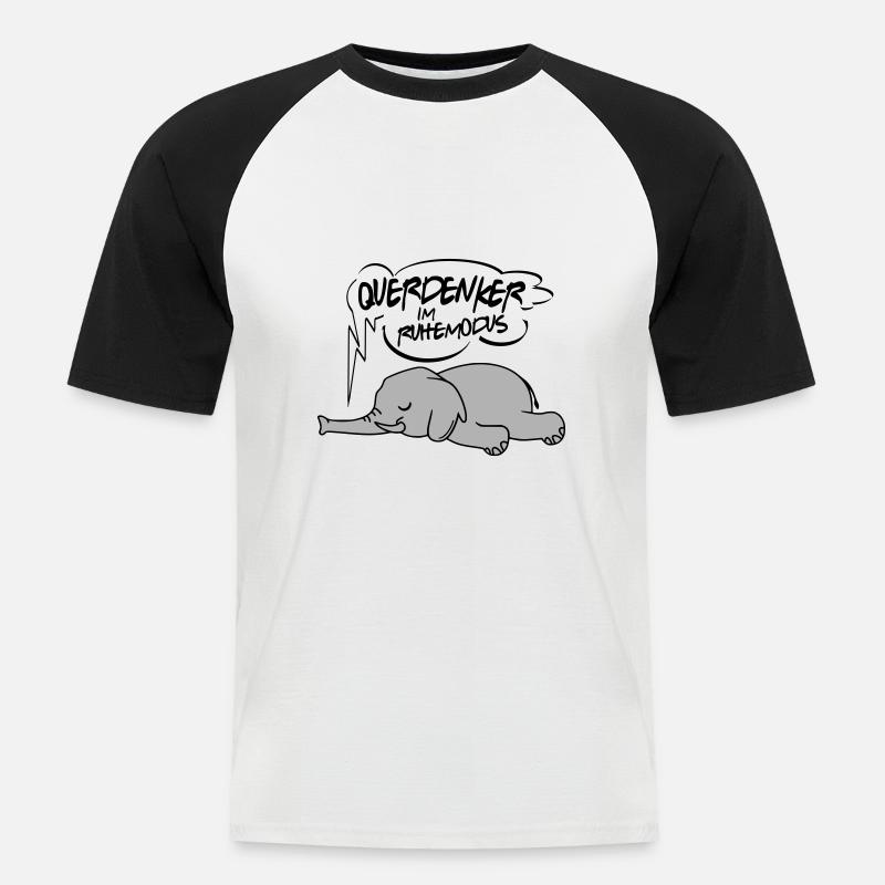 Ruhemodus Impfgegner Demostrant - Männer Baseball-T-Shirt - Weiß/Schwarz