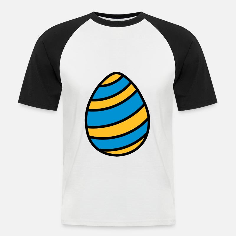 Easter Egg Easter gift idea - Men's Baseball T-Shirt - white/black