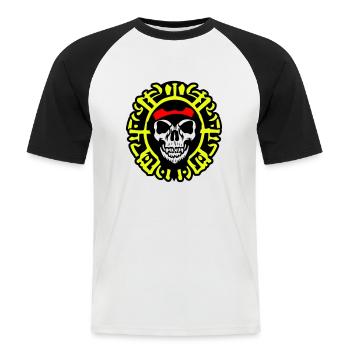 Médaille du déshonneur - T-shirt baseball manches courtes Homme - blanc/noir - Devant - Nik (191cm)