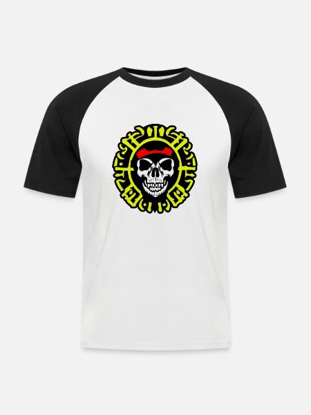 Medaille der Schande - Männer Baseball-T-Shirt - Weiß/Schwarz