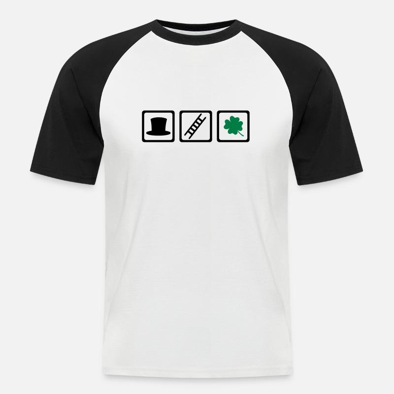 Chimney sweeper - Men's Baseball T-Shirt - white/black