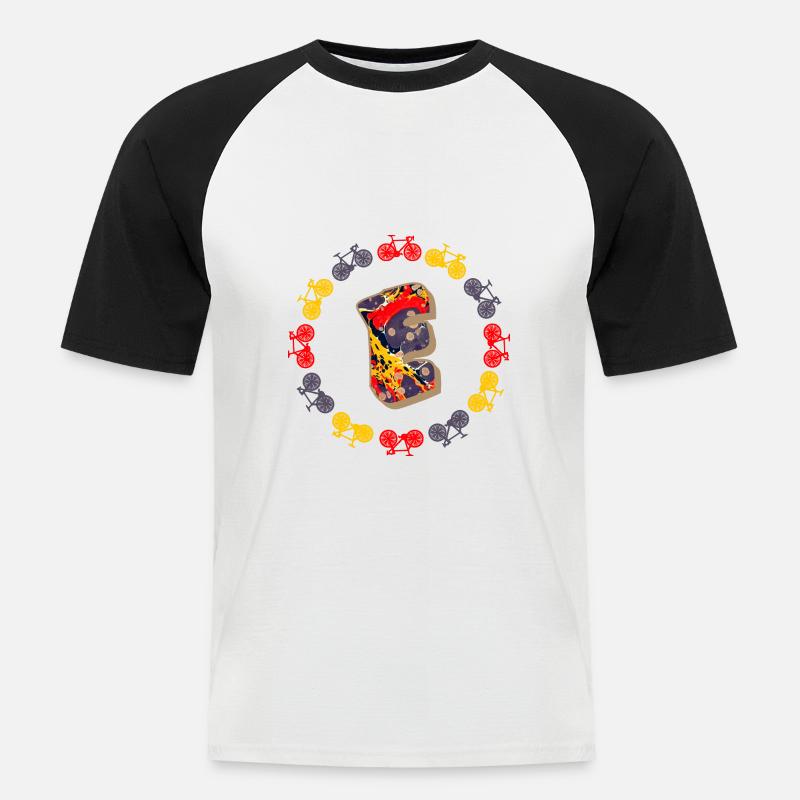 fahrrad e 202 e - Männer Baseball-T-Shirt - Weiß/Schwarz