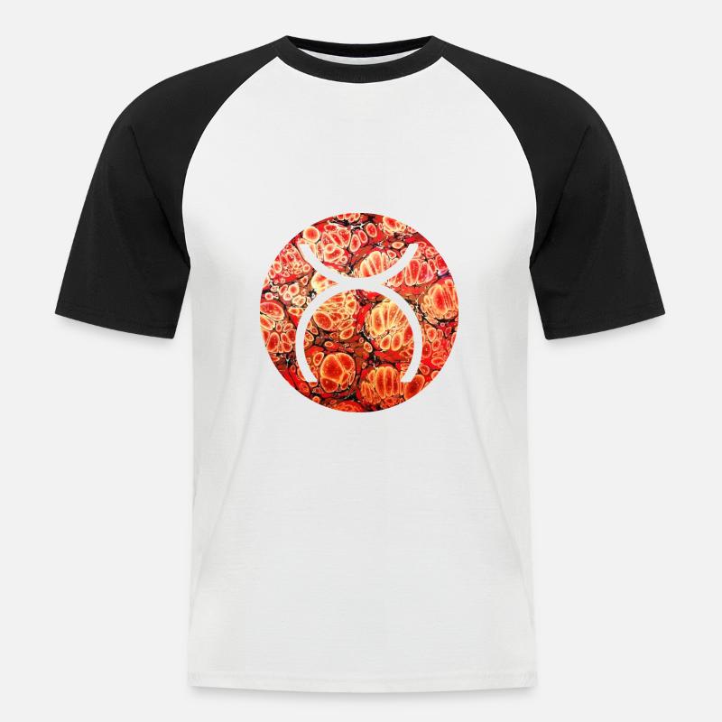 cernunnos pan e 222 - Männer Baseball-T-Shirt - Weiß/Schwarz