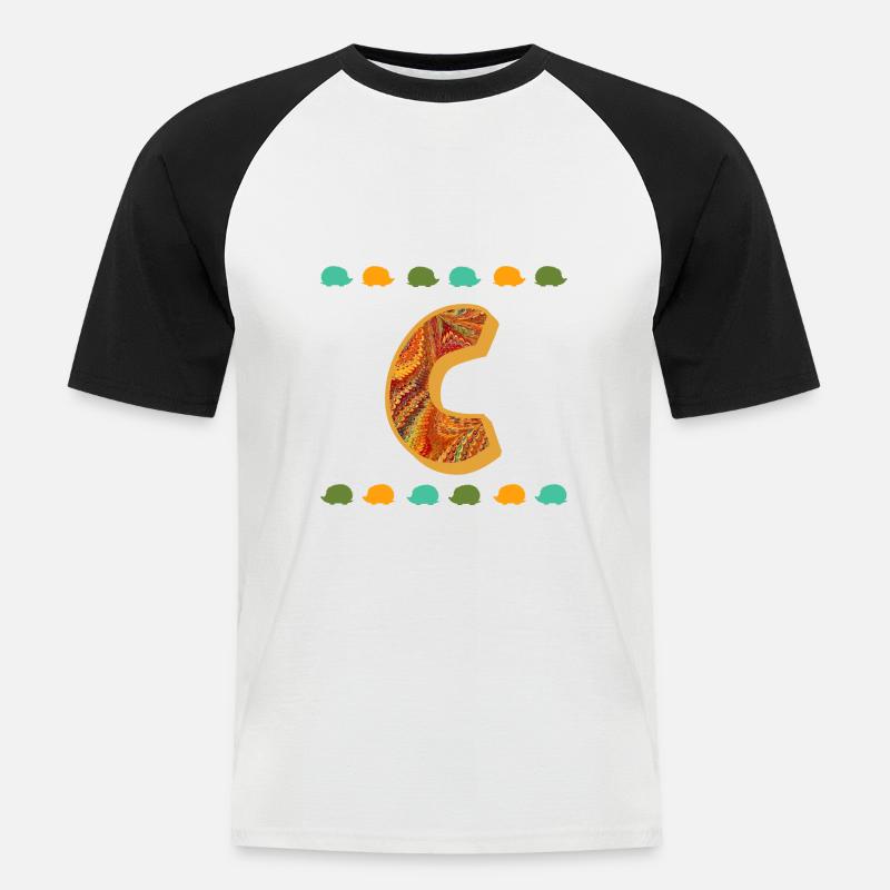 igel e 22 c - Männer Baseball-T-Shirt - Weiß/Schwarz