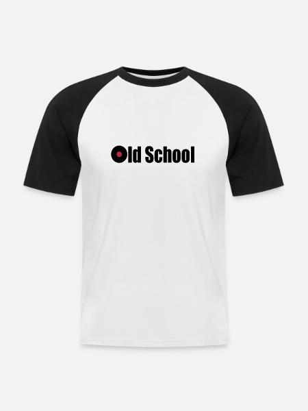 vinyl - Men's Baseball T-Shirt - white/black