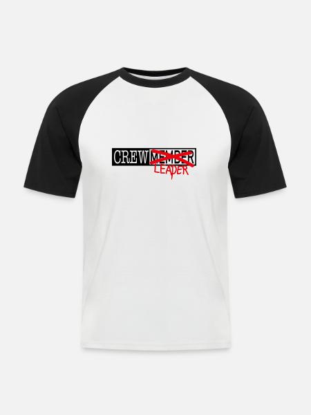 Crew Members - Men's Baseball T-Shirt - white/black
