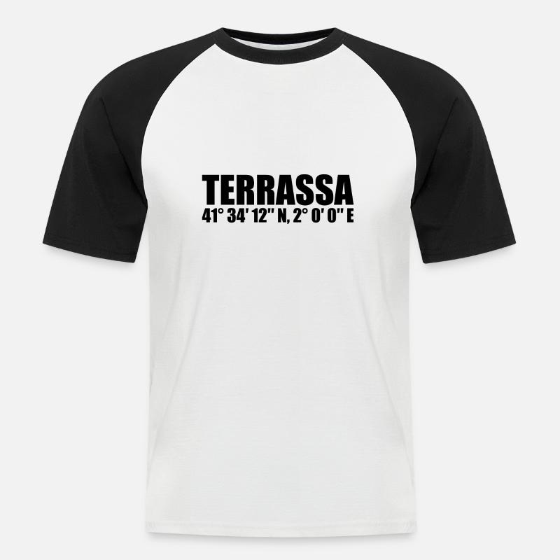 Terrassa Coordinates - Men's Baseball T-Shirt - white/black