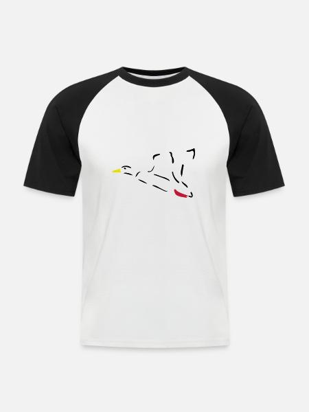 Duck - Men's Baseball T-Shirt - white/black