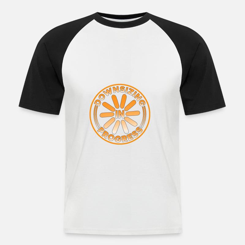 Downsizing In Progress 15 - Men's Baseball T-Shirt - white/black