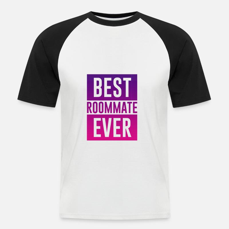 Best Roommate Ever 3 - Männer Baseball-T-Shirt - Weiß/Schwarz
